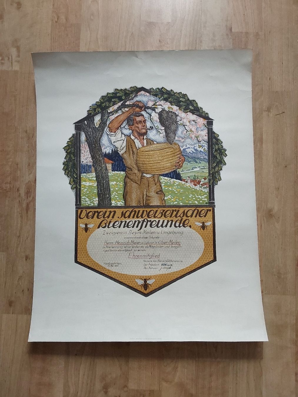 Grafica & Litografie: Verein Schweizerischer Bienefreunde Lithographie  – Usato da Steinach venduto da Chilli1957