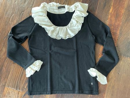 Pullover mit Seidenkragen von Sonîa Bogner, Gr. 44