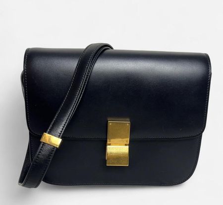 Celine - Classic Box schwarze Leder Tasche 