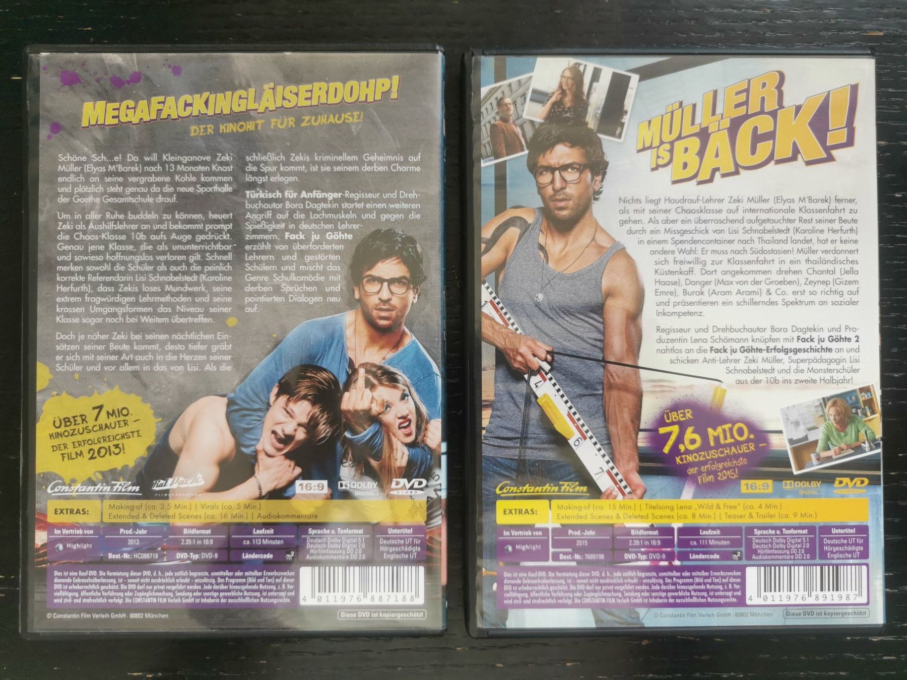 Tutti i DVDs: Fack ju Göhte 1 und 2 DVD – Usato da Zürich venduto da fil_t2br 1
