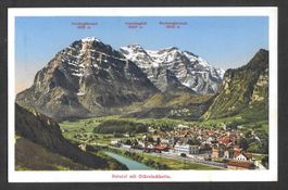 Netstal Dorfansicht mit Glärnischkette