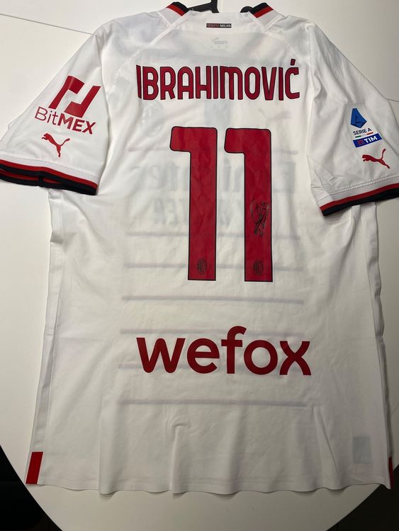 Ac Milan 11 Ibrahimovic Match Trikot mit Unterschrift Comprare su Ricardo