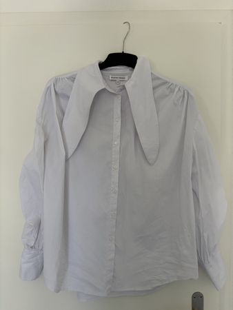 Silvian Heach White Cotton Shirt, Size M, Spring Style
