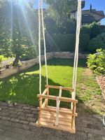 Kinderschaukel Holz mit Seilen und Haken neu
