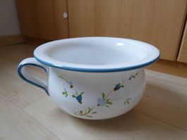 antike Kanne Krug VINTAGE mit Griff Blumenmotiv