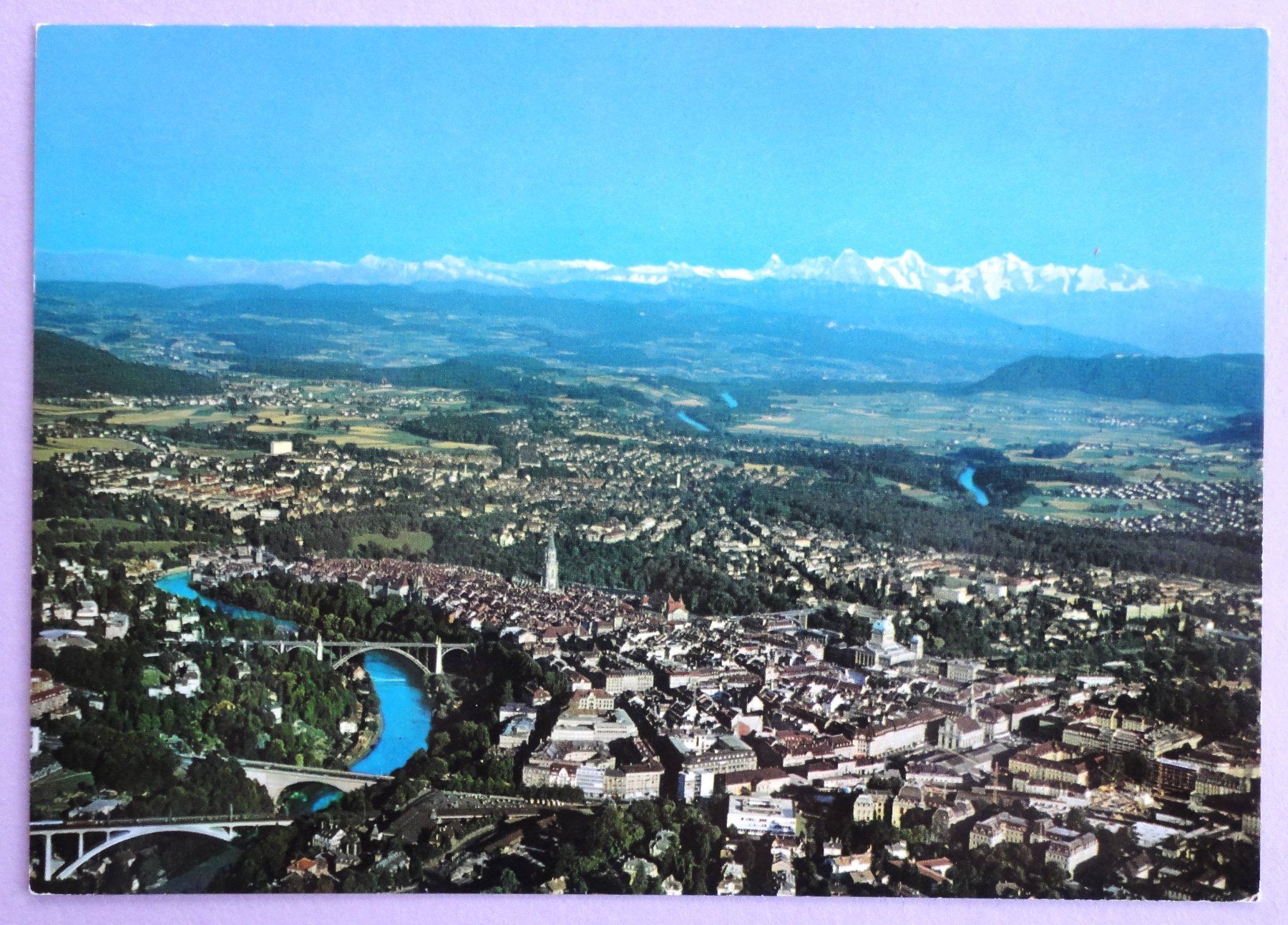 Cartoline postali: Bern und die Alpen – Usato da Fétigny venduto da Billy2miny