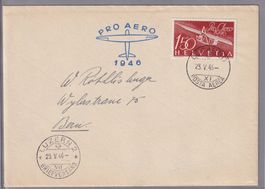 Pro Aero 1946 - Locarno - Posta Aerea - 23.5.1946