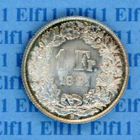 CHF___1.00 1921 -stgl 1 Franken
