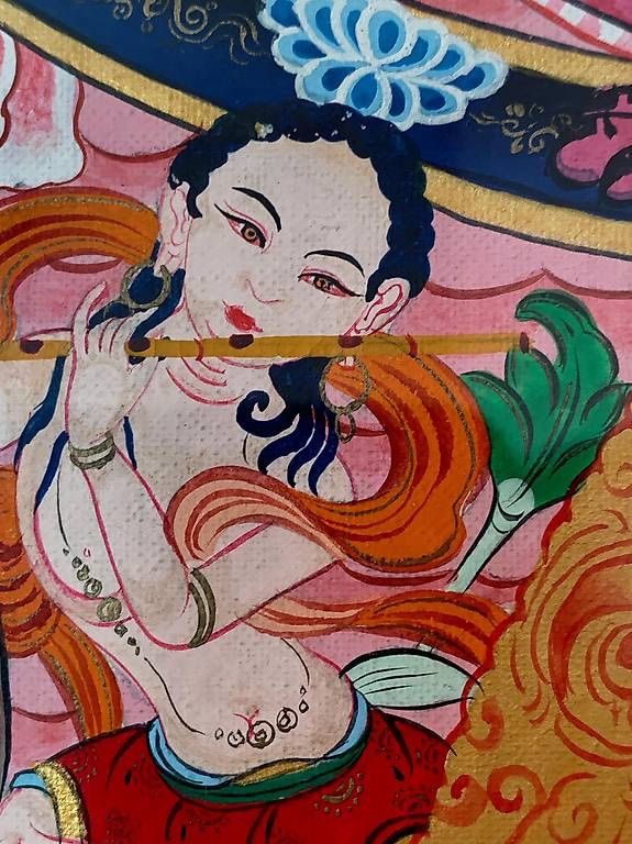 Dipinti: Tangka Buddha Chenrezig /dipinto ad acquarello – Nuovo (secondo la descrizione) da Caslano venduto da bri_5jft 3