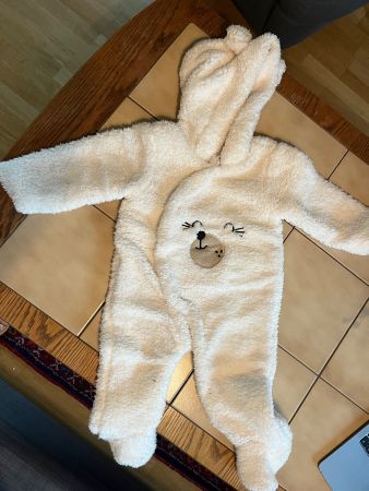 Baby Overall Creme mit Bärenmotiv Grösse 62-68 guter Zustand