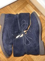 Bottines en daim bleu marine, taille 35