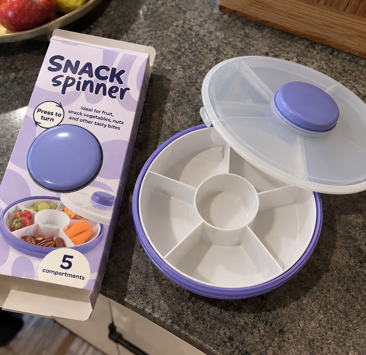 Recipients et similaires: Boîte à snacks rotative – 5 compartiments – Neuf avec emballage d'origine à Geneveys-Coffrane par petit.pratique 1