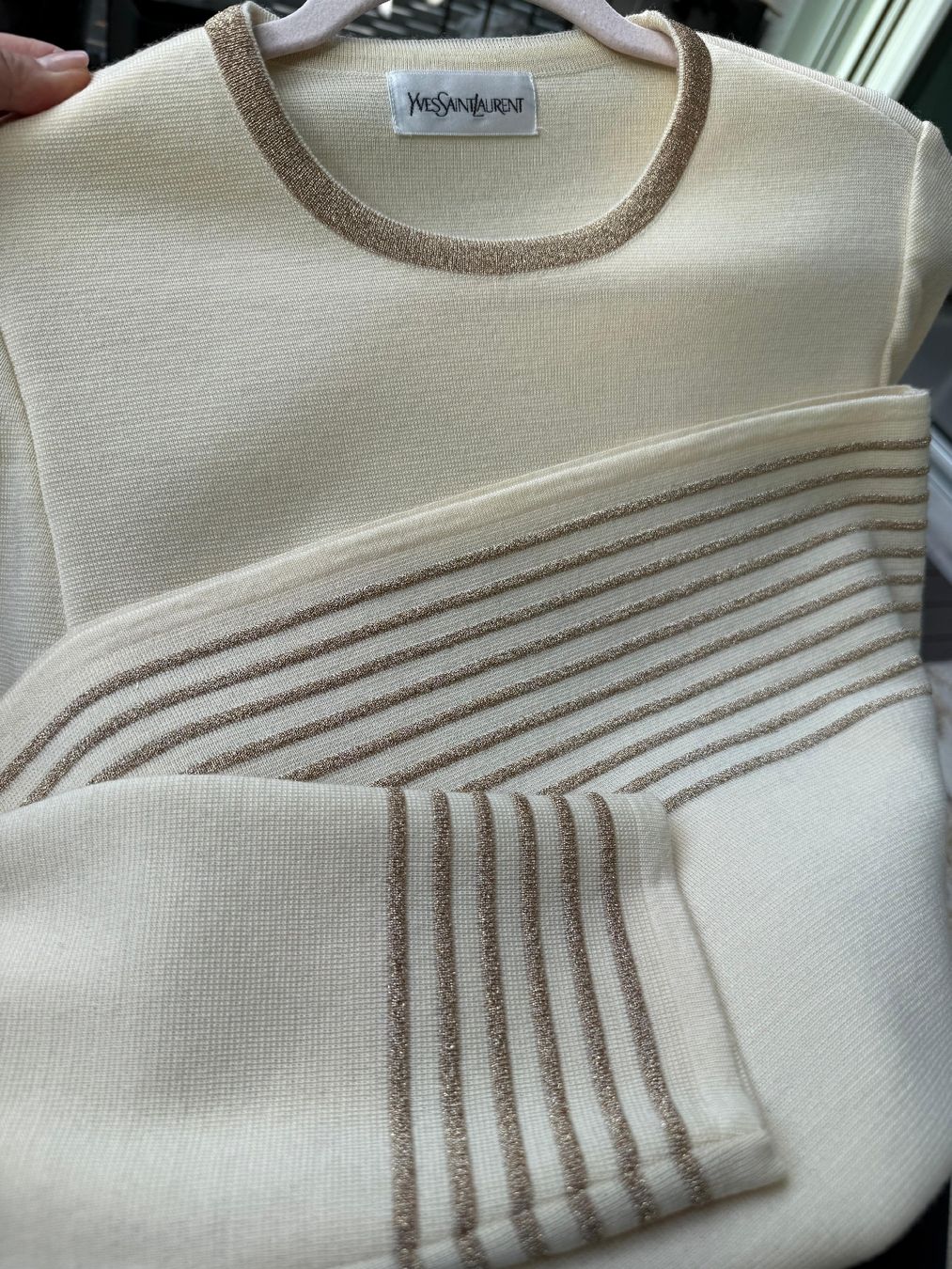 Saint Laurent Camicette: Saint Laurent Pullover Bluse M-38  100% Wolle Vintage – Usato da Winterthur venduto da tim_cl8x 3