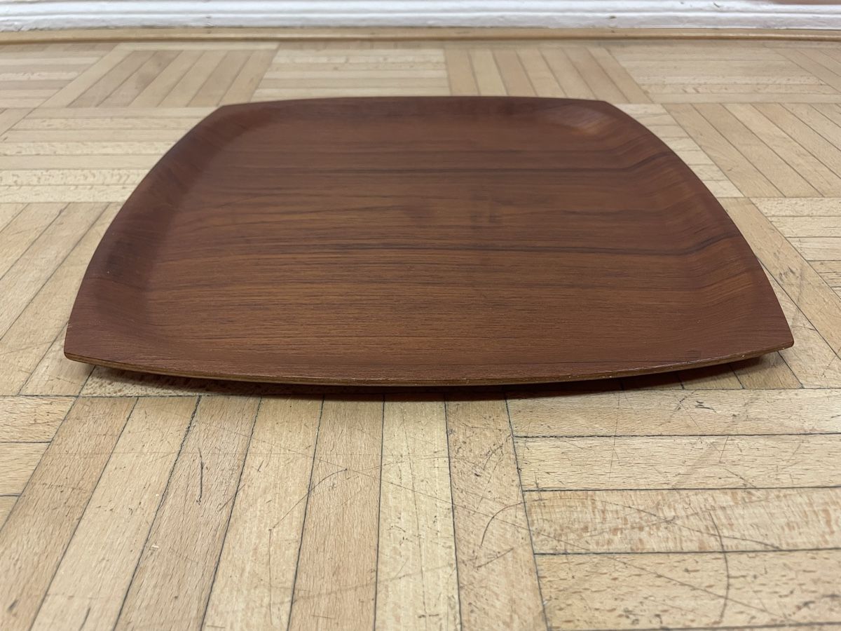 Piatti di portata: Vintage Teak Furnier Tablett oder Schale Serviertablett 70er – Usato da Zürich venduto da Vintagewiesel 6