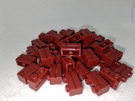 Lego 50 Stk. Mauersteine 1x2 dunkelrot (Profile brick) (new)