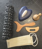Massage-Set: Faszienrolle, Holzmassagegerät etc. Neu!
