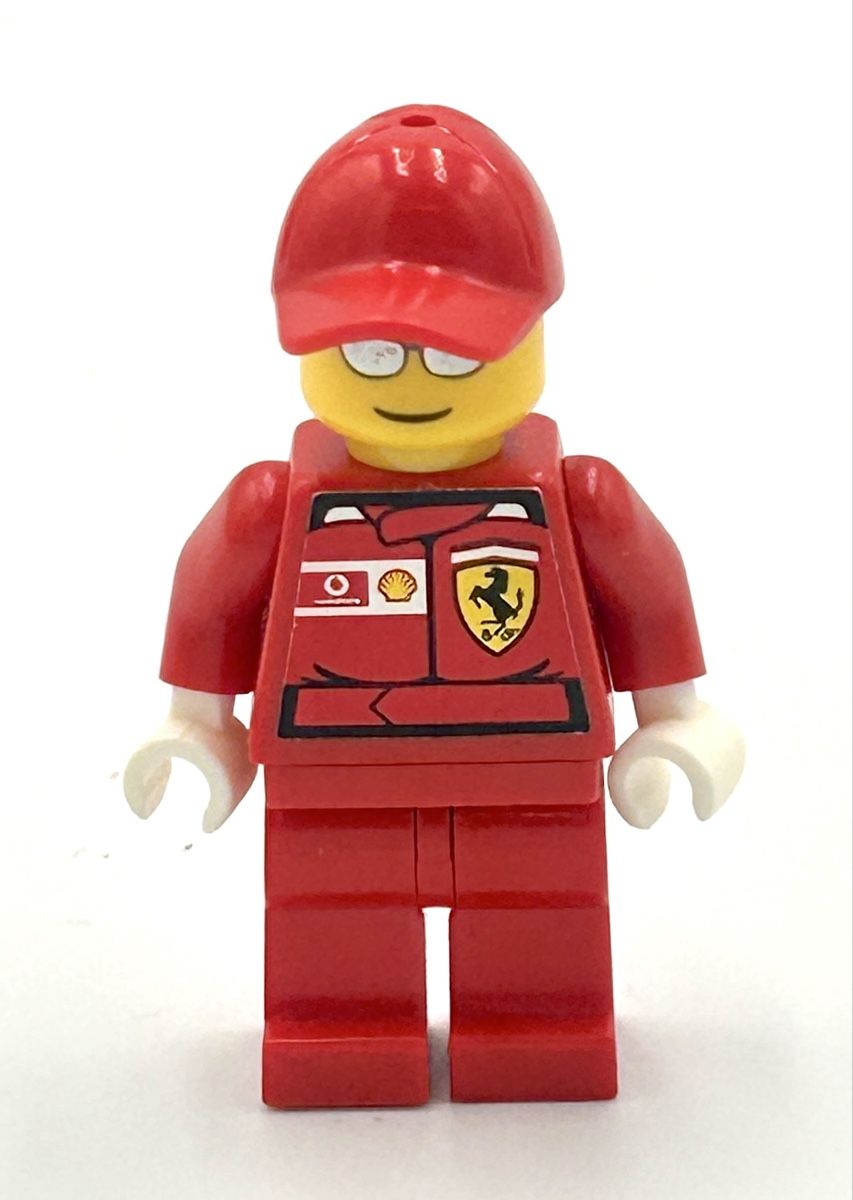 Lego Statuette: LEGO Racers - Ferrari Engineer rac030  – Usato da Burgdorf venduto da Littlebricksplanet