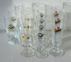 12 Biergläser Basel, Ueli Bier, Warteck, Feldschösschen