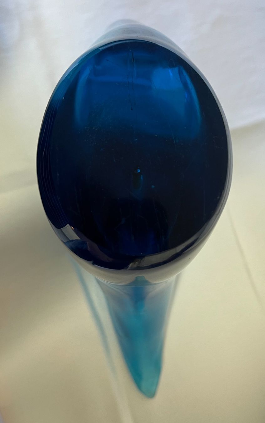 Caraffe: Vintage Glaskanne blau, vermutlich Kunstobjekt! – Usato da Allschwil venduto da mar_6plf 4