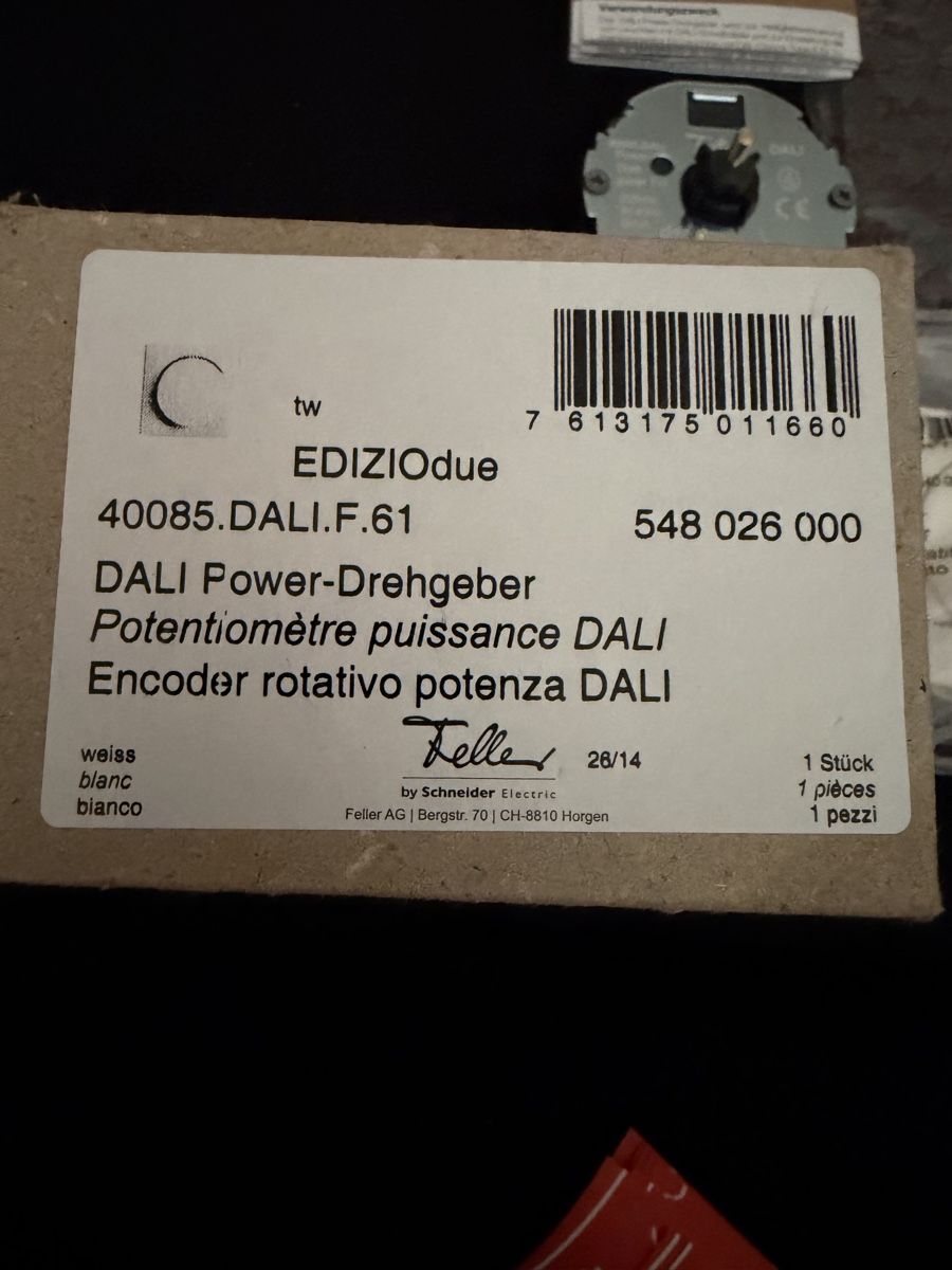 Feller Interrupteurs: Feller Dali Dreh-Dimmer Drehgeber – Neuf avec emballage d'origine à horgen par wilsonake