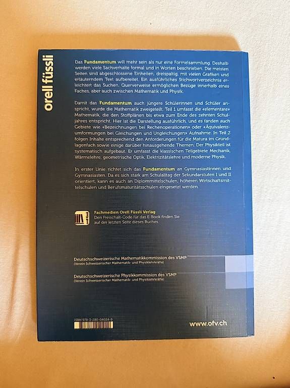 Bücher: Fundmentum Mathematik & Physik – Gebraucht aus Sarnen von ale_7ph7 1