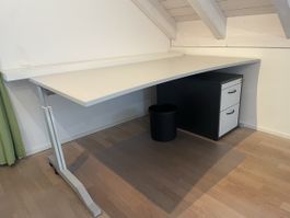 Verstellbarer Curve Elan Arbeitstisch, Bürotisc