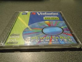 CD leer, Verbatim CD-RW, 650 MB