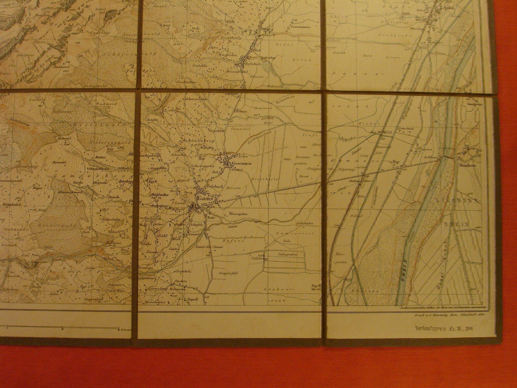 Landkarten & Atlanten: SÄNTISGEBIET, 1890 – Gebraucht aus Grüningen von Kartensammler 3