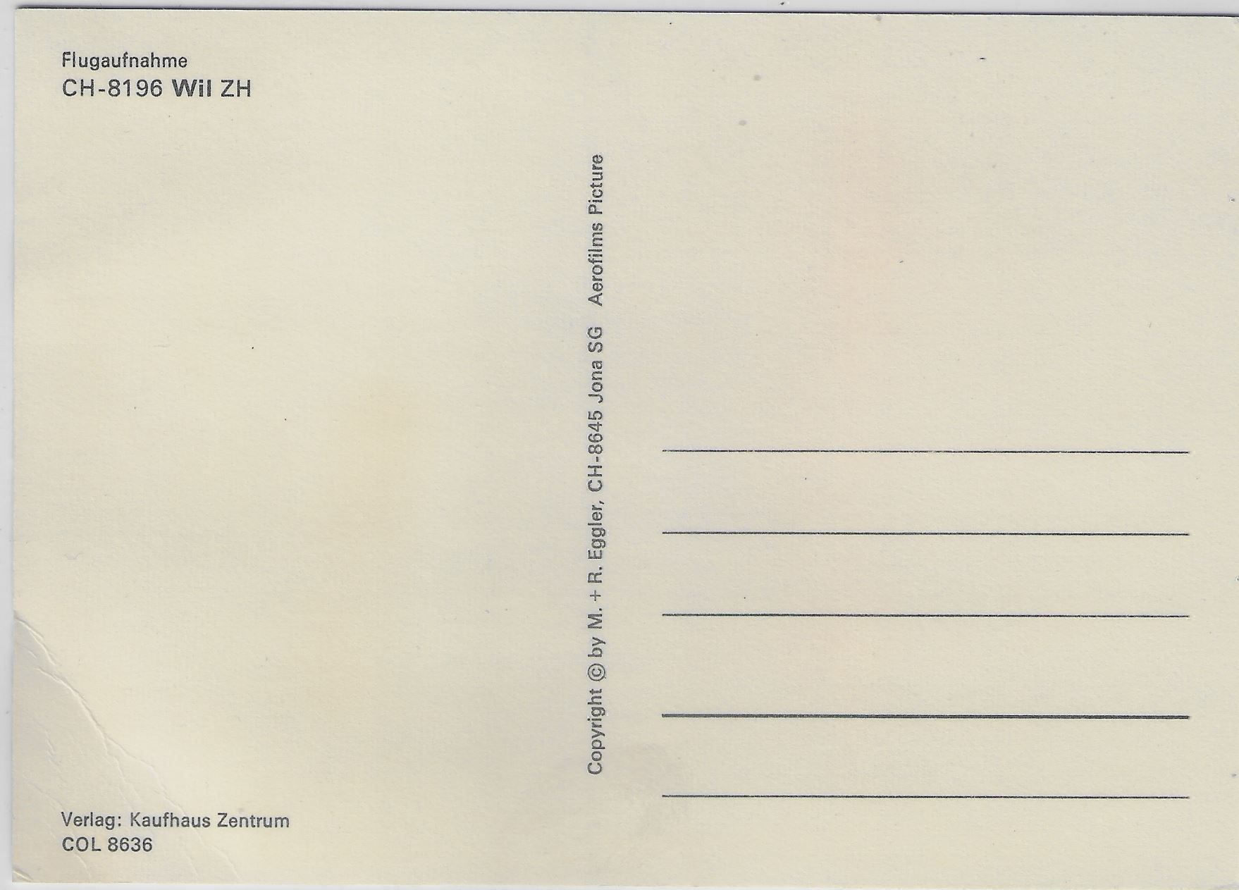 Cartoline postali: Flugaufnahme Wil ZH – Antico da Ettingen venduto da Kartenplanet 1