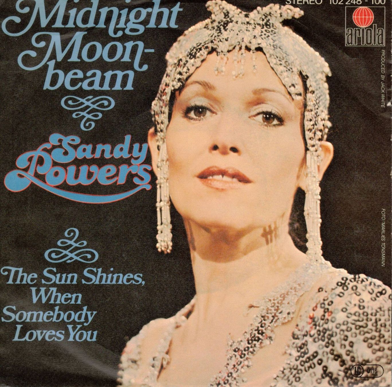 Schallplatten: Sandy Powers  --  Midnight Moonbeam  Single7 – Gebraucht aus Rheinau von thespecials