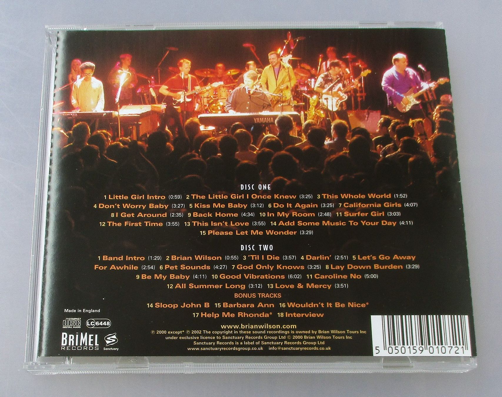 CD: BRIAN WILSON - Live At The Roxy Theatre 2-CD – Usato da Wattwil venduto da Muriel11 1