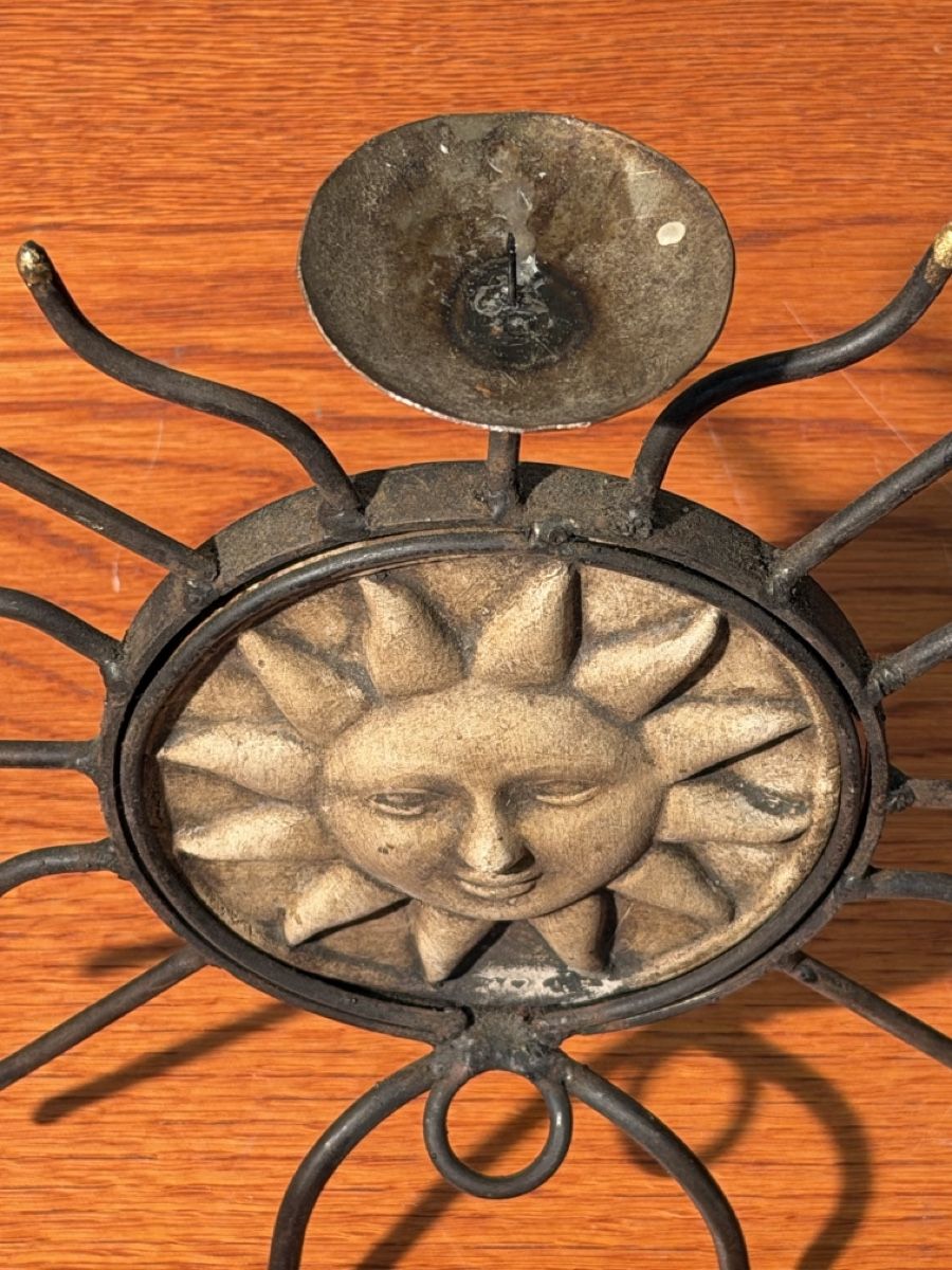 Portacandele: Rustic Sun Candle Holder – Usato da Lausanne venduto da vas_mbk2 2
