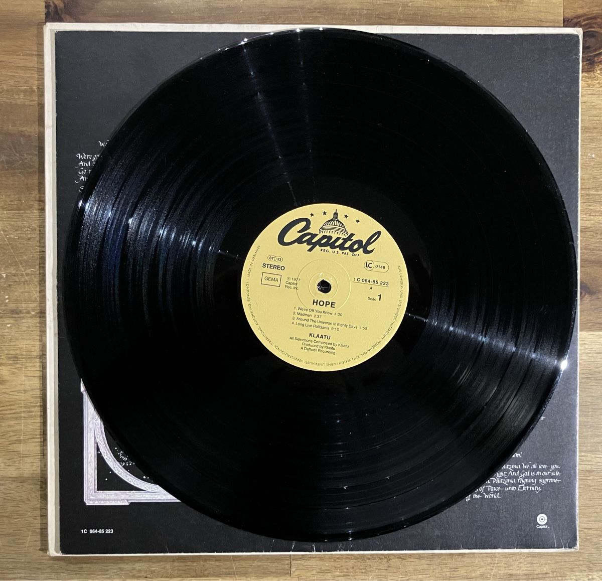 Dischi in vinile: KLAATU Hope Vinyl LP 1977 Germany – Usato da Belp venduto da B7L0 3