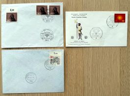 3 FDC Deutschland Worms, Evans. Kirchentag, 100 Jahre Bethel