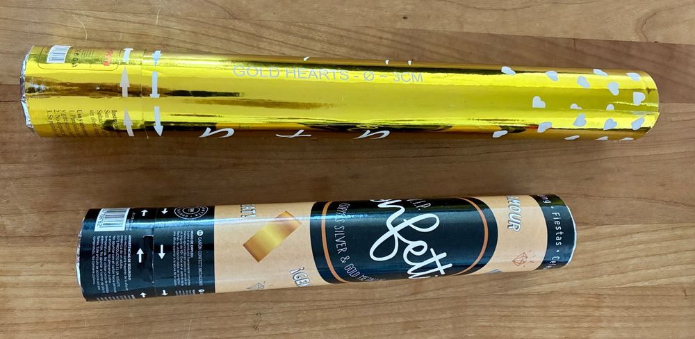 Toutes les décorations: 2x Konfetti Kanonen/Party Poppers für die nächste Party! – Neuf avec emballage d'origine à Zürich par tersus1981 2