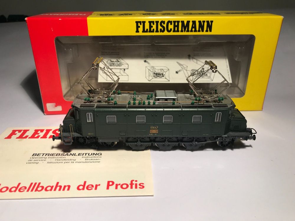 Locomotive électrique Fleischmann HO 4345 – Ae 3/6 10647 Modifiée, Système 3 Voies, Occasion