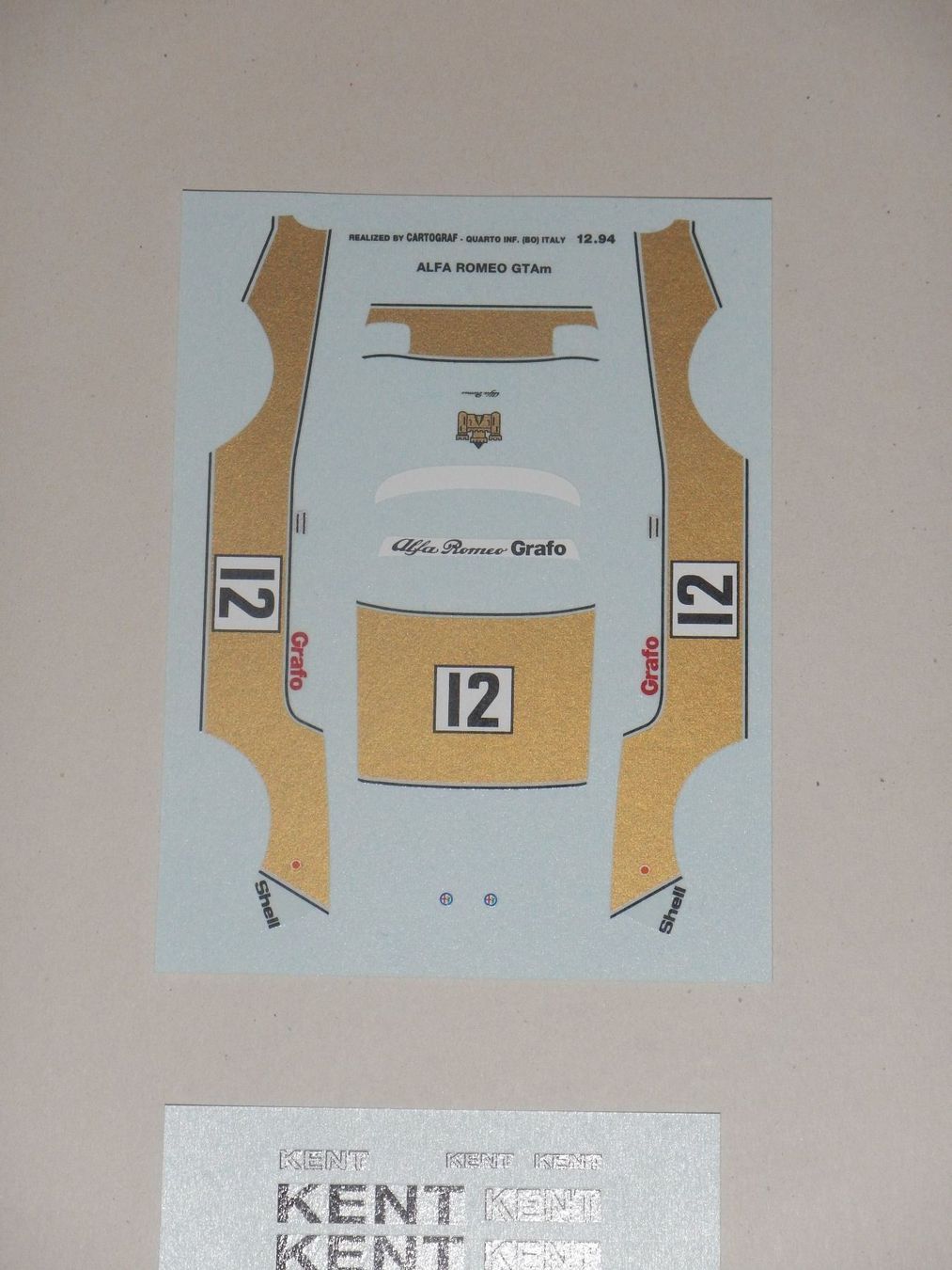 Sticker: Decasl 1/43 Alfa GTA  "Kent" – Nuovo e nell'imballaggio originale da Lodrino venduto da gtv79 1