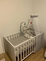 Paidi Remo Babybett in Weiss/Eiche inkl. Umbauset zum Junior