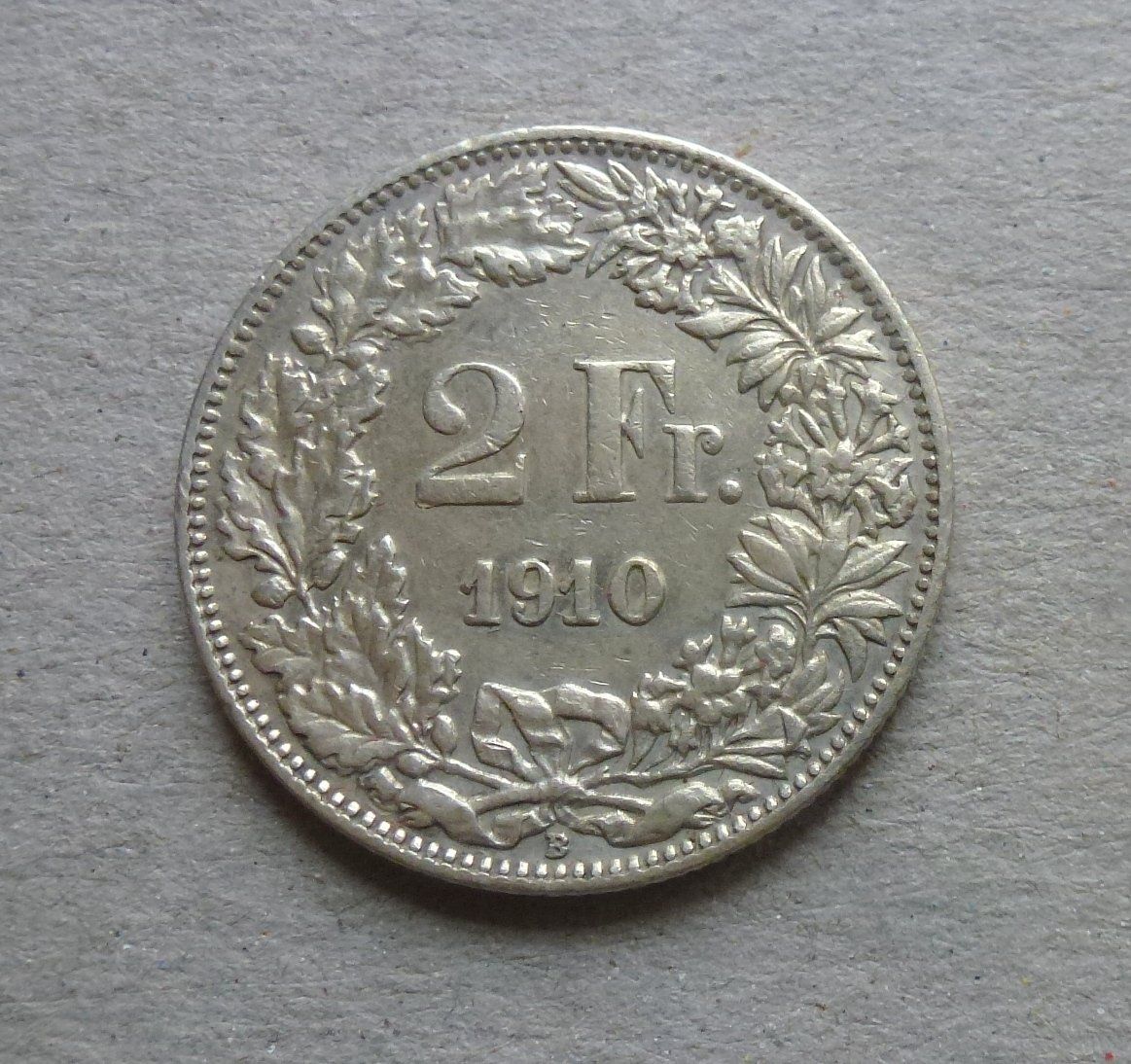 Tutti le monete: ++ 2.- Franken 1910, gute Erhaltung – Usato da Walkringen venduto da Casablanca777