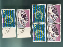 6 Briefmarken CH 1971 Sonderpostmarken mit Ersttagsstempel