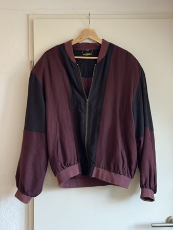 Kleiderhaus Central Zürich Pure Silk Vintage Bomber, Size 48