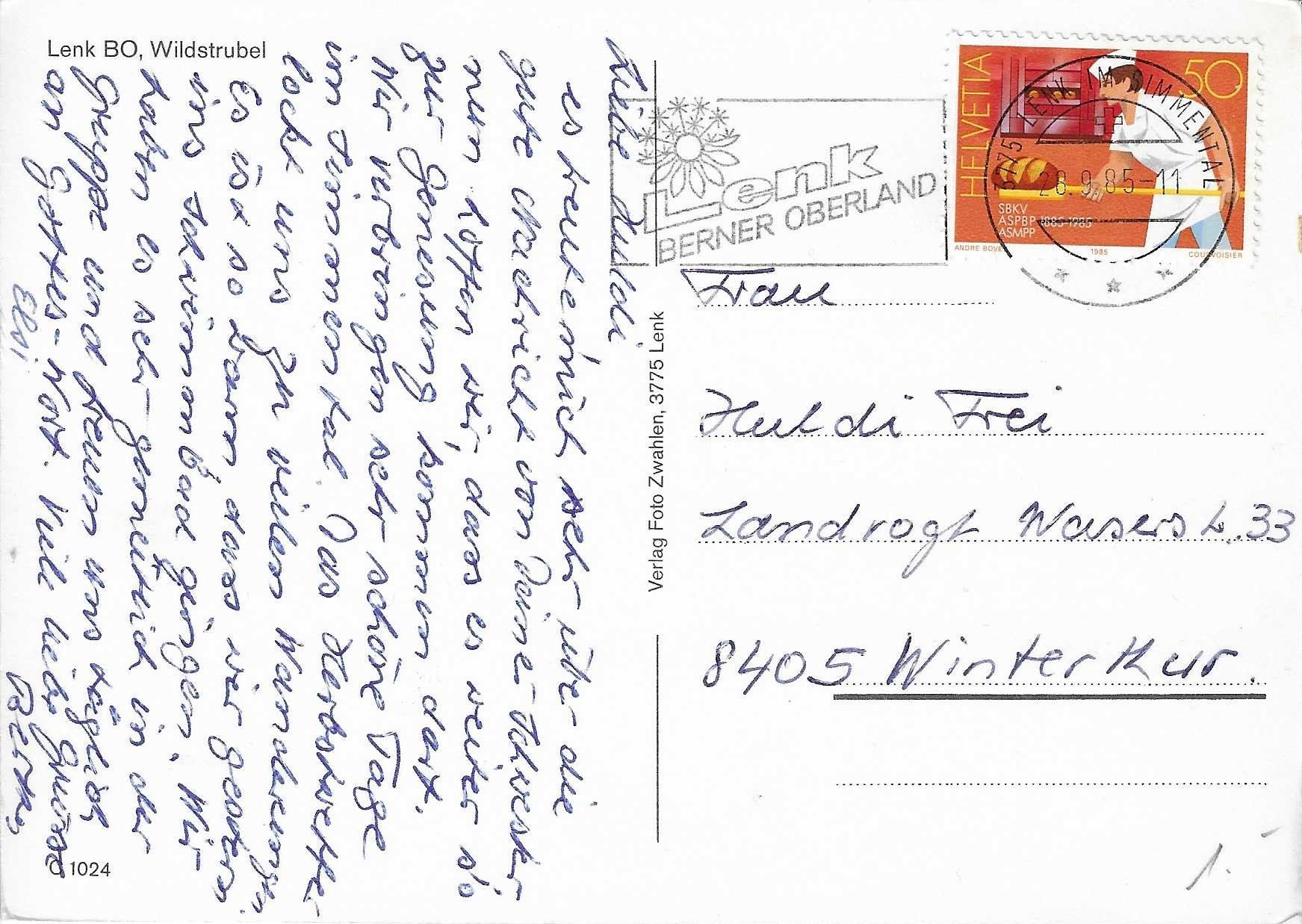 Cartoline postali: Lenk BO,Wildstrubel BE – Usato da Rothrist venduto da Stranglehold 1