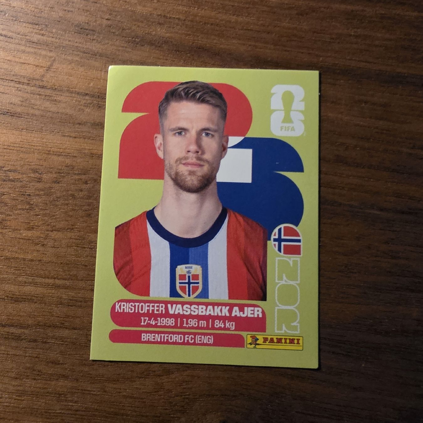 Panini Sammelbilder & Trading cards: Panini NOR5 Kristoffer Vassbakk  – Neu und originalverpackt aus Buchs AG von LogoParts