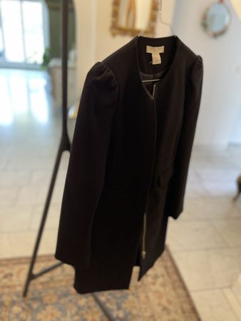 Damen Mantel H&M schwarz mit Reissverschluss Grösse 34