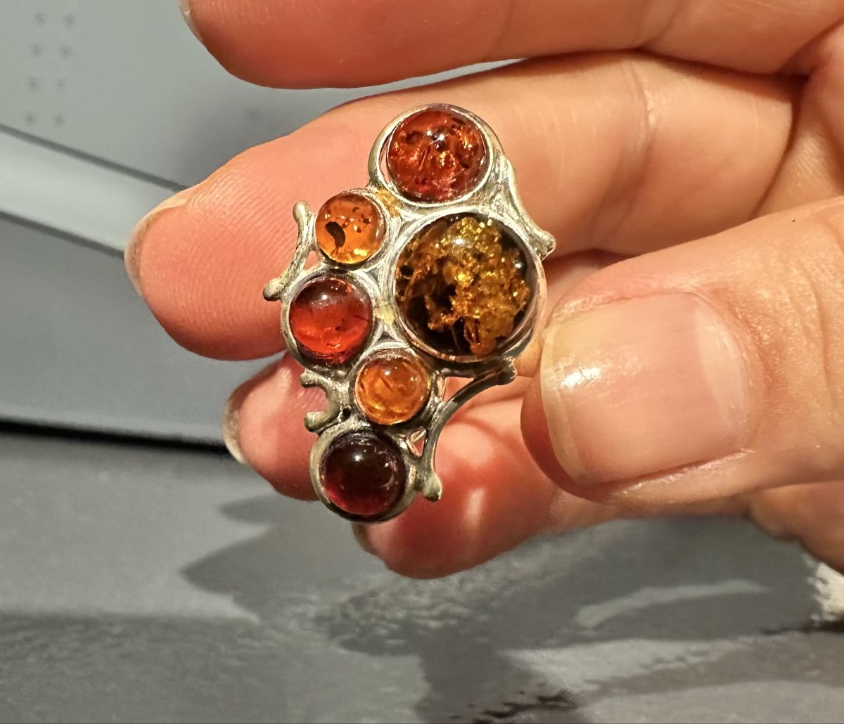 Ringe: Bague argent ambre pierres multiples – Gebraucht aus Plan-les-Ouates von aur_z5pj 4