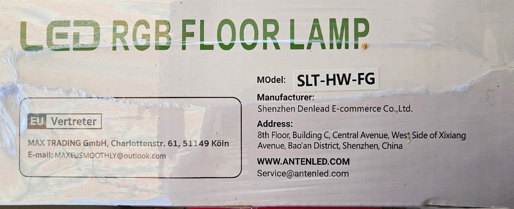 Lampen: LED RGB FLOOR LAMPE – Neu und originalverpackt aus Bremgarten AG von ADFC 2