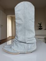 Gently used Bershka Denim Cowboy Boots, Size 37