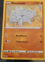 Carte Pokémon Rhinocorne - Très bon état, Rare!
