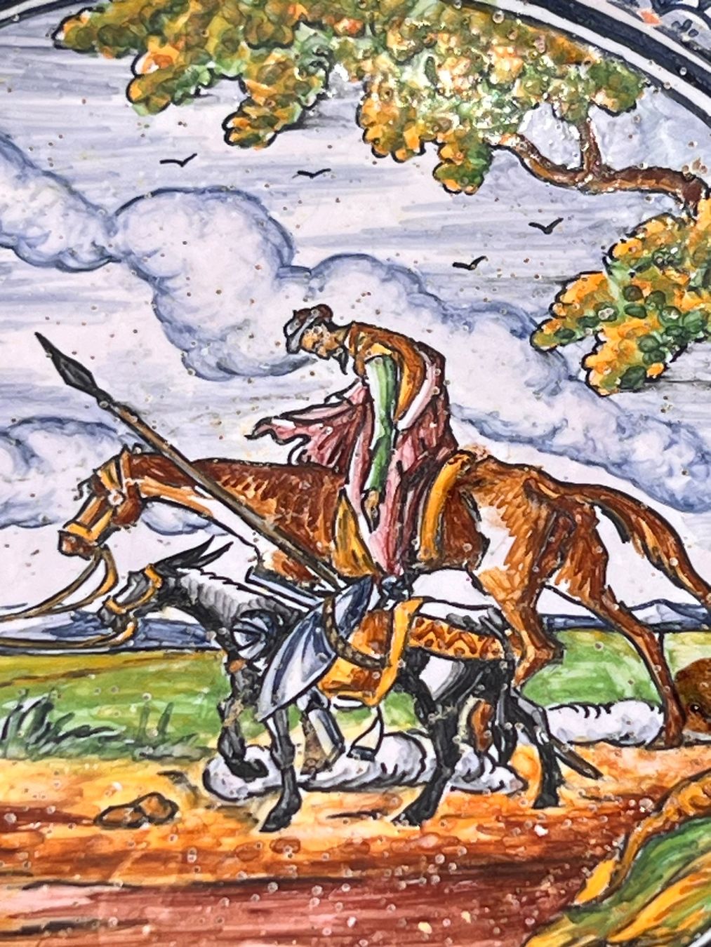 Teller: Vintage Spanish Don Quixote ceramic wall plate – Gebraucht aus Lausanne von NYC67 2