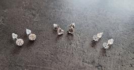 3x Ohrstecker silber neu